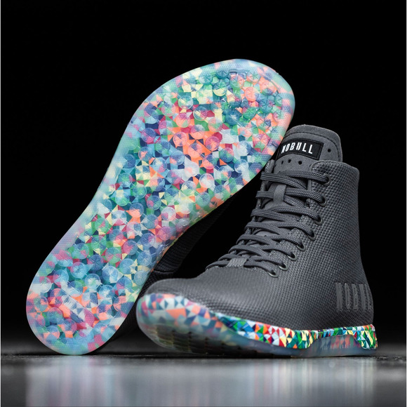 RARE NOBULL High-Top Trainer - Night Grey & Kaleidoscope - 7